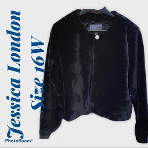 Women’s Plus Size 16 Faux Fur Black Jacket